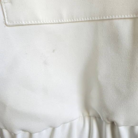 New Zara Longline Patch Pockets Oyster White Bomber Jacket Blogger Fav Small - Picture 14 of 17